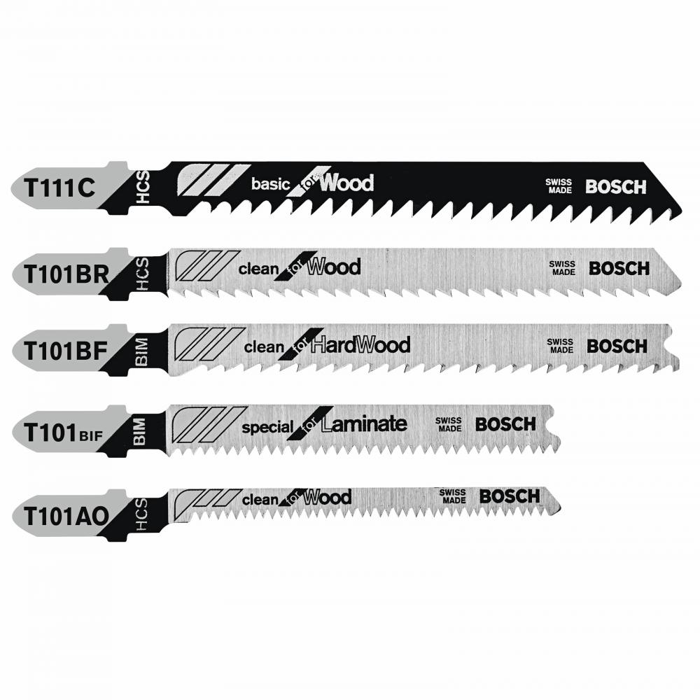 5 pc. T-Shank Jig Saw Blades