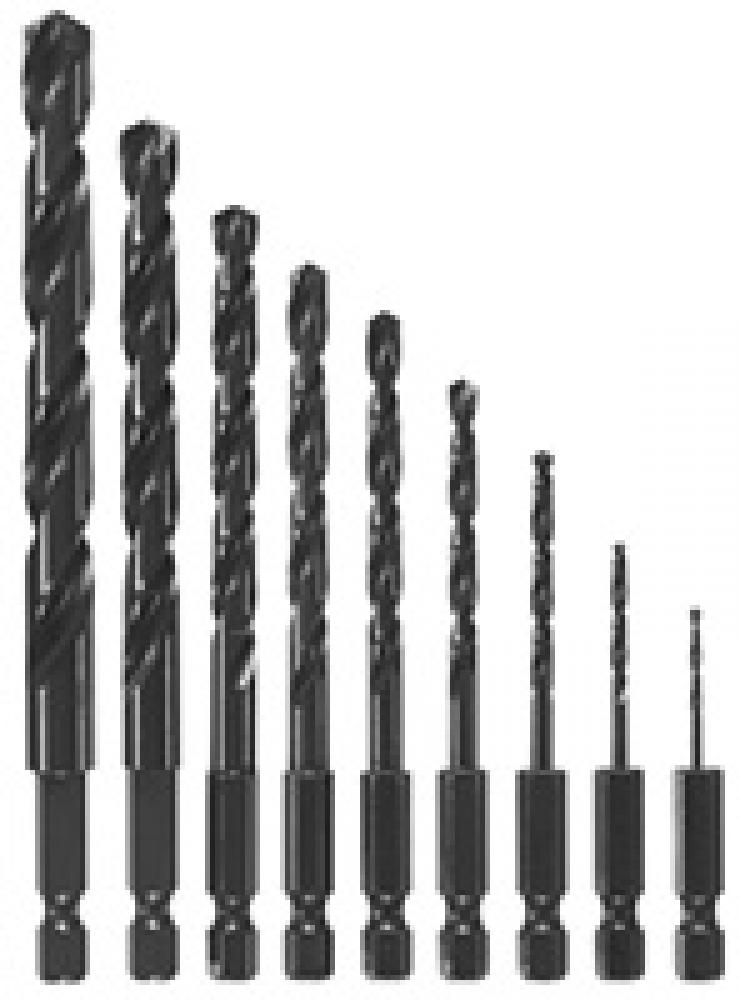 9 Pc. Black Oxide Drill Bit Set