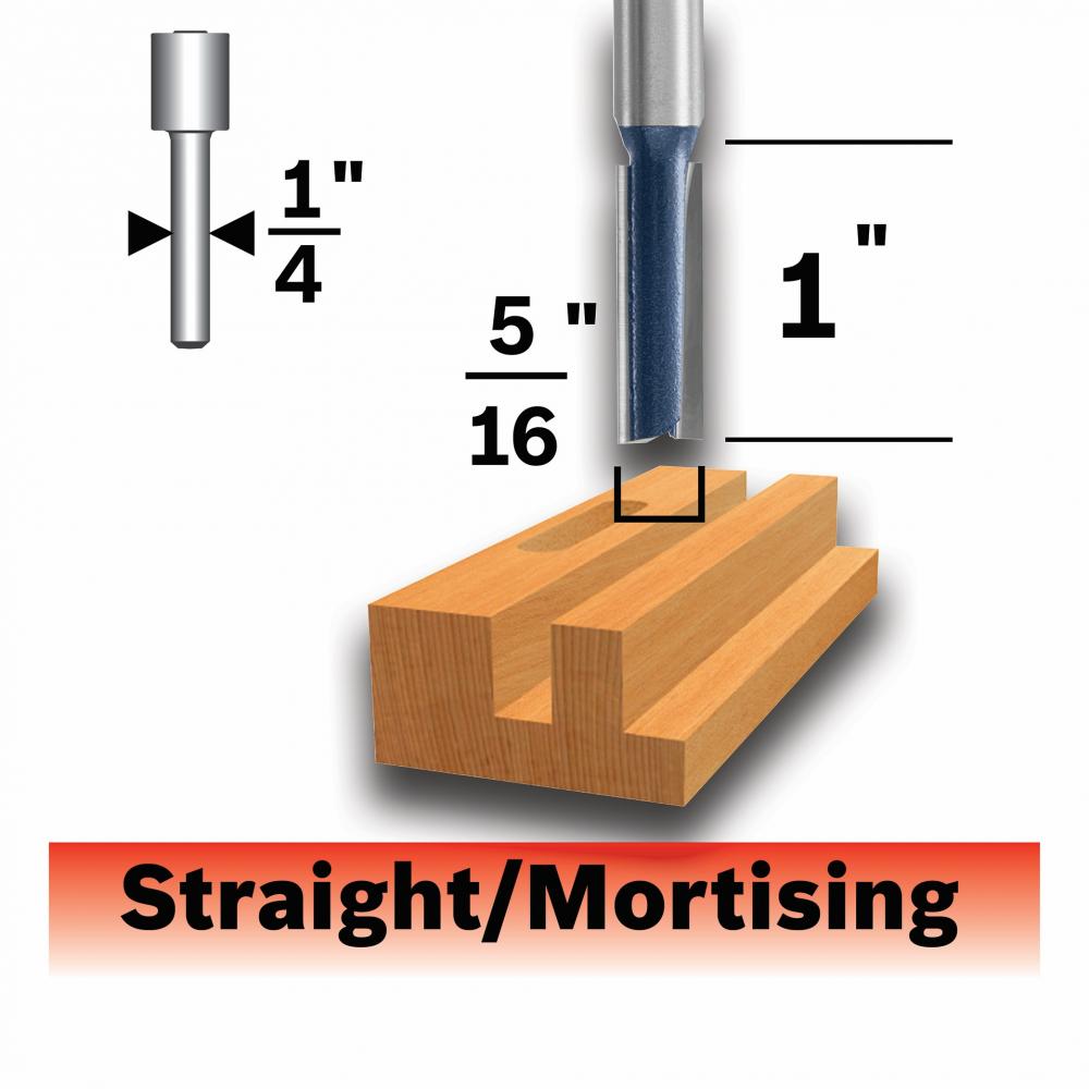 5/16 In. Straight Router Bit