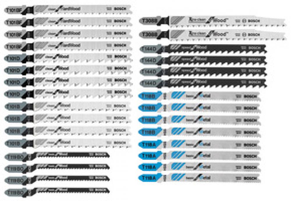 30 pc. T-Shank Jig Saw Blade Set