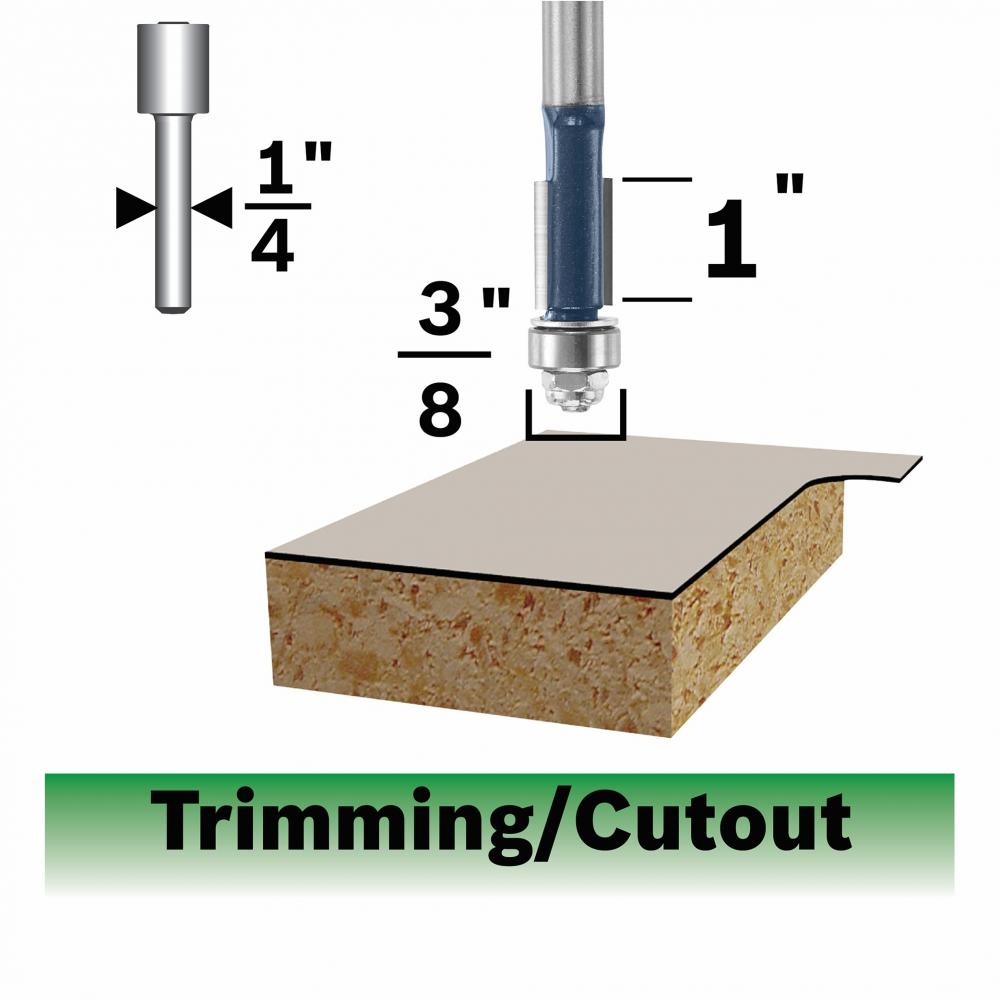 3/8 In. Flush Trim Router Bit