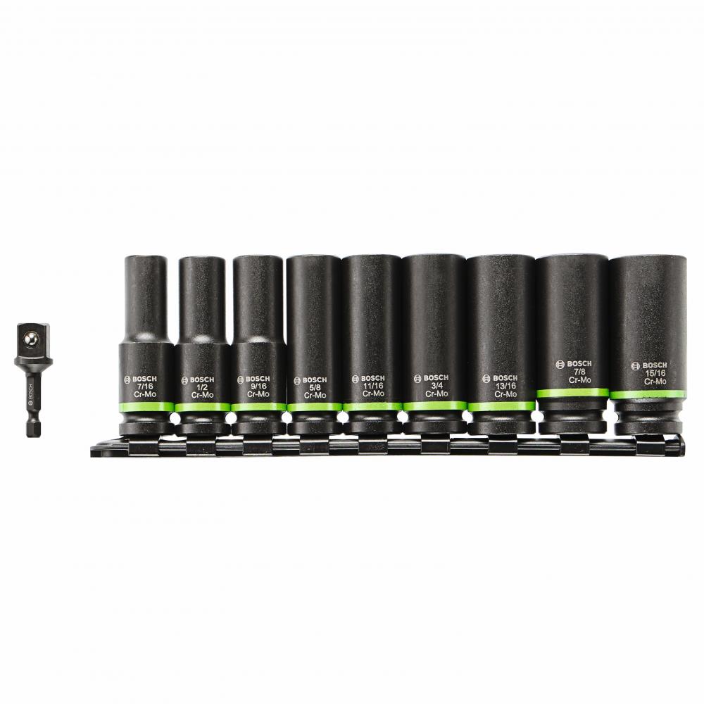 10 pc. Deep Well 1/2 In. Socket Set