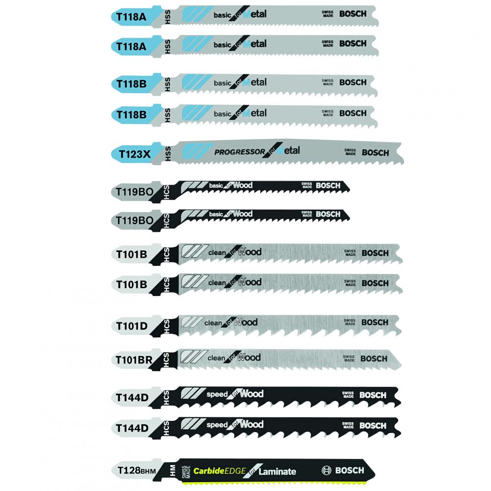 14 pc. T-Shank Jig Saw Blade Set