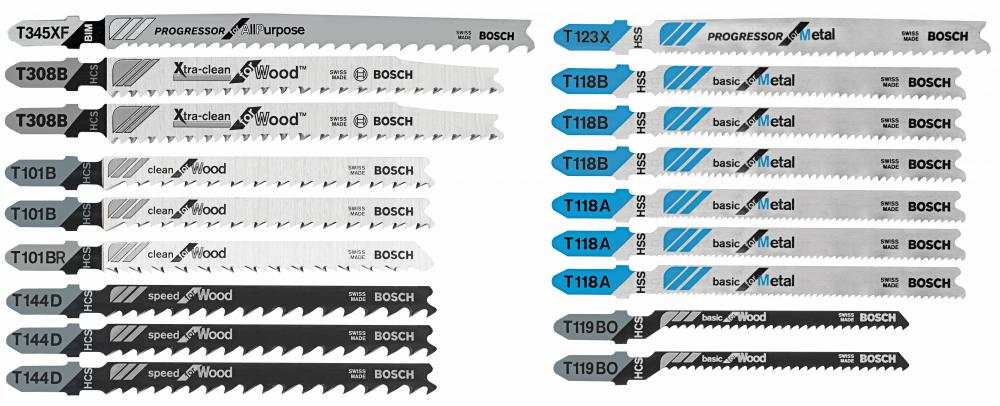 18 pc. T-Shank Jig Saw Blade Set