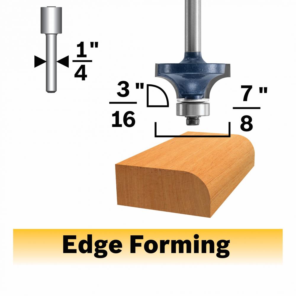 3/16 In. Roundover Router Bit