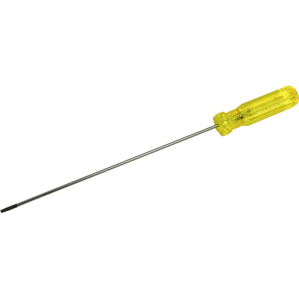 Electrician&#39;s Slotted Screwdriver, 8&#34; Blade Length, .016 X 1/8&#34; Tip