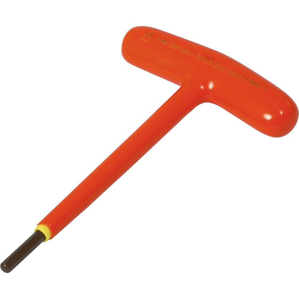 4mm T-handle S2 Hex Key, 1000V Insulated