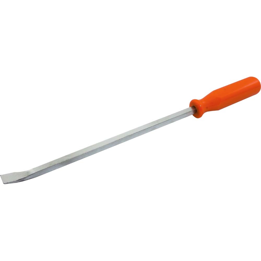 13&#34; Screwdriver Handle Pry Bar, Curved Nickel Plated Blade