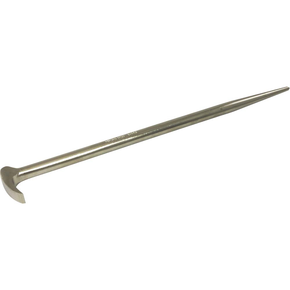 15&#34; Rolling Head Pry Bar, 1/2&#34; Round Shank, Nickel Plate Finish