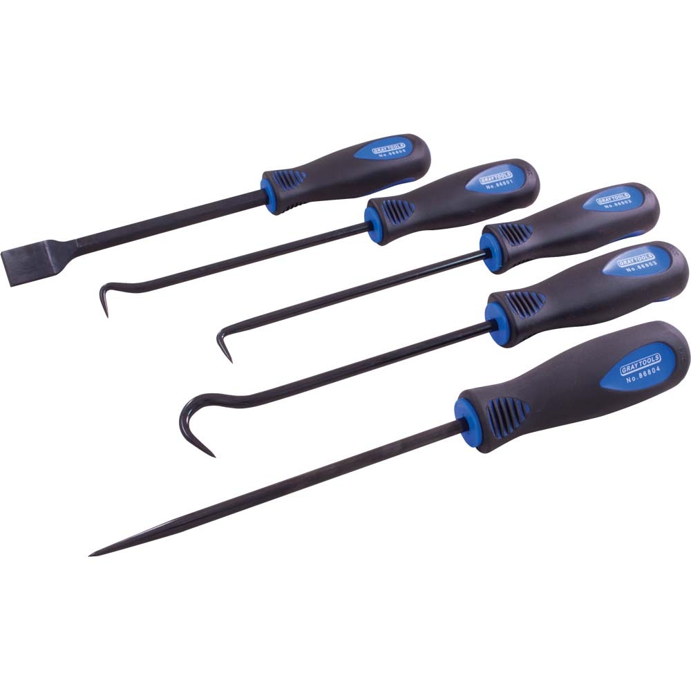 5 Piece Comfort Grip Pick, Hook & Scraper Set