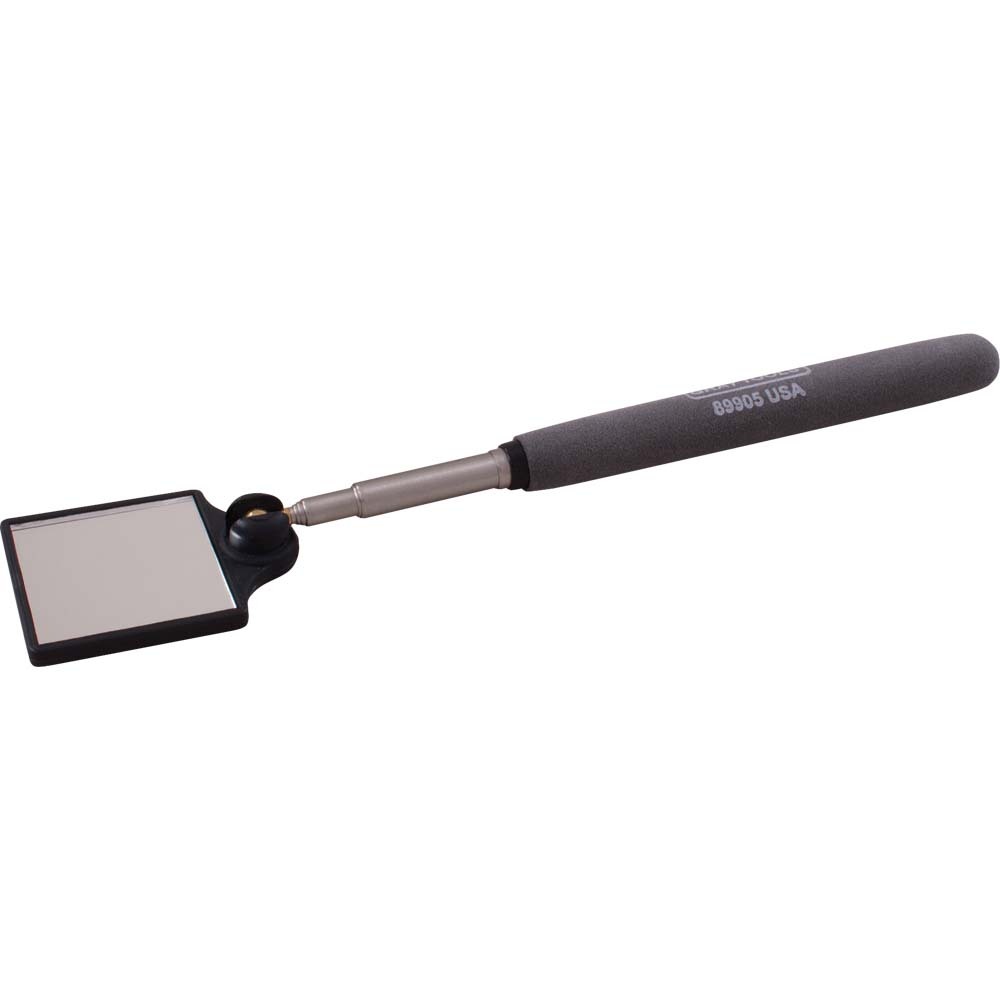 1-3/4&#34; X 1-3/4&#34; Square Telescopic Inspection Mirror, 9&#34; To 35-1/2&#34; Reach