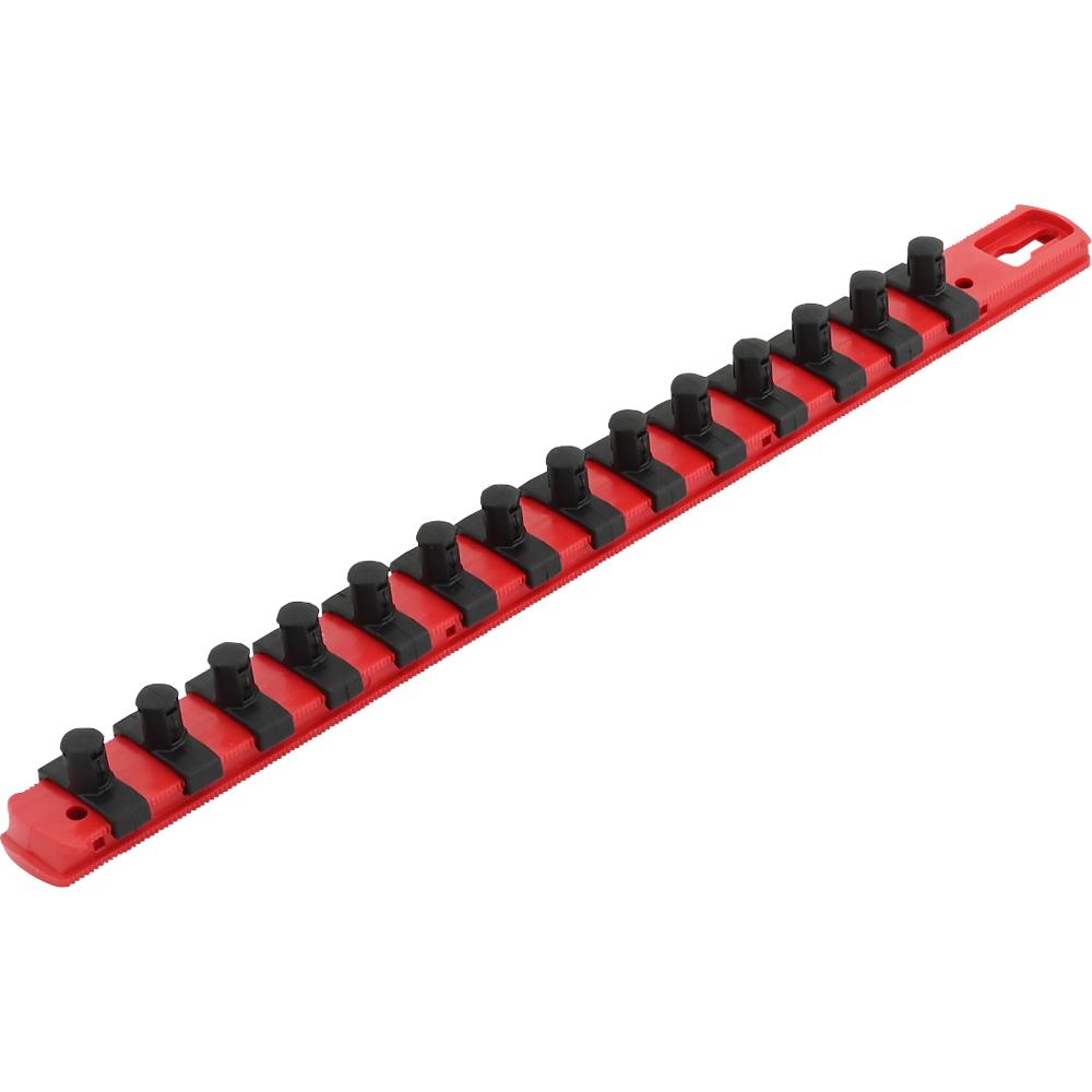 3/8&#34; Drive Red Twist Lock Socket Bar, 14 Clips