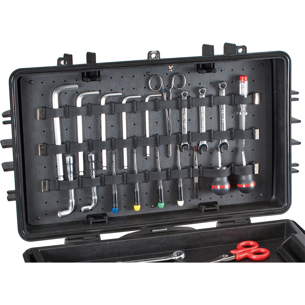 Top Lid Tool Panel For Mobile Tool Chests With Customizable Bands