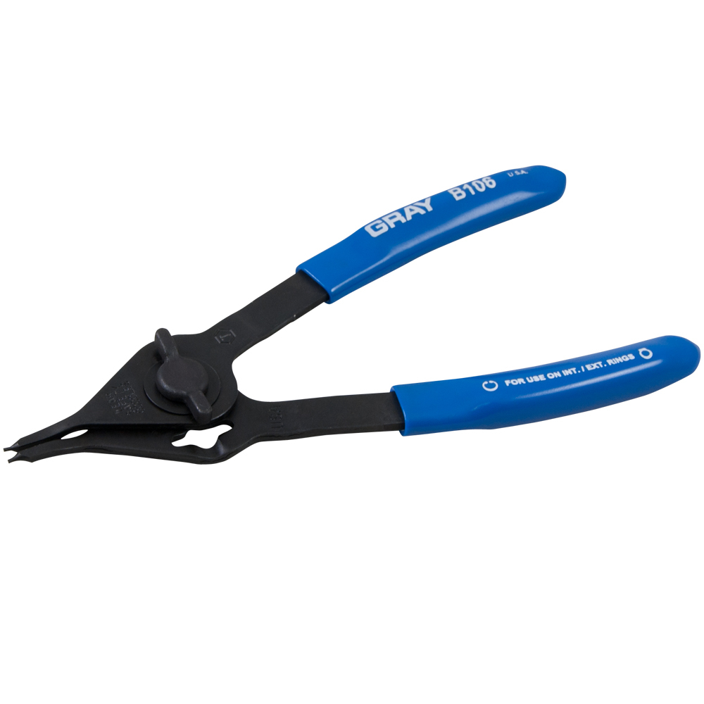 Snap Ring Plier, Convertible Internal/external, 6&#34; Long, Straight .038 Fixed Tip