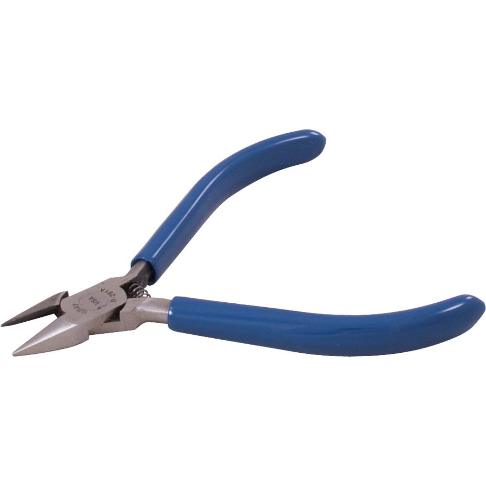 Slim Nose Diagonal Cutting Pliers, 4-1/4&#34; Long, 1/2&#34; Jaw