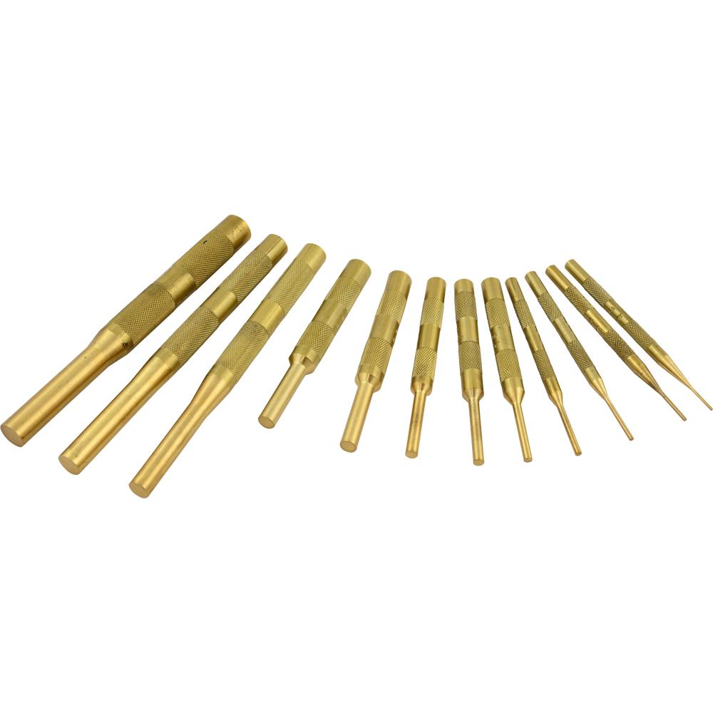 12 Piece Brass Pin Punch Set