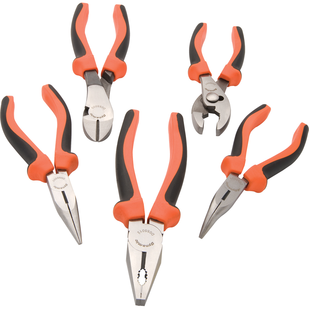 5 Piece Plier Set, Comfort Grip Handles