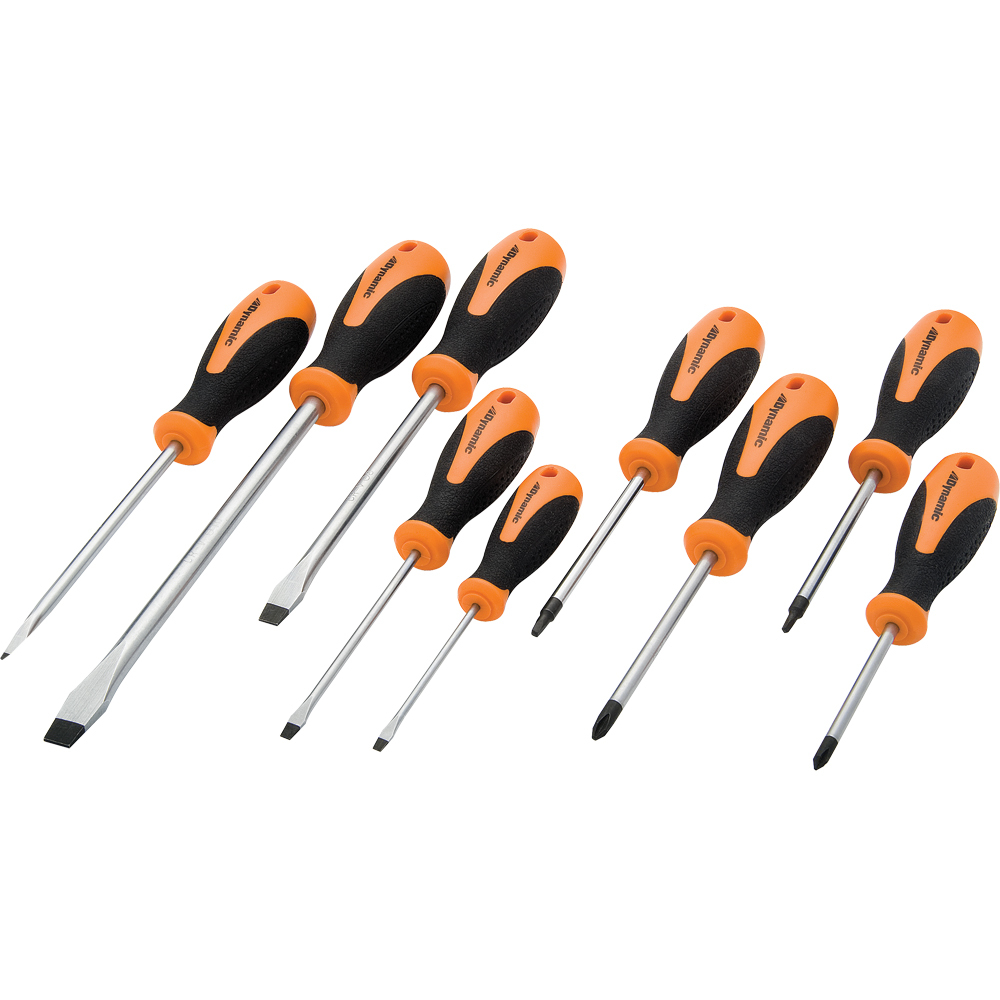 9 Piece Assorted Screwdriver Set, Comfort Grip Handles