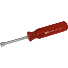 Gray Tools CH08 - 1/4" Nut Driver, 6-5/8" Long, Red Handle