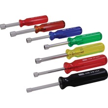 Gray Tools CHS7A - 7 Piece SAE Nut Driver Set, Hollow Shank, 3/16" - 1/2"