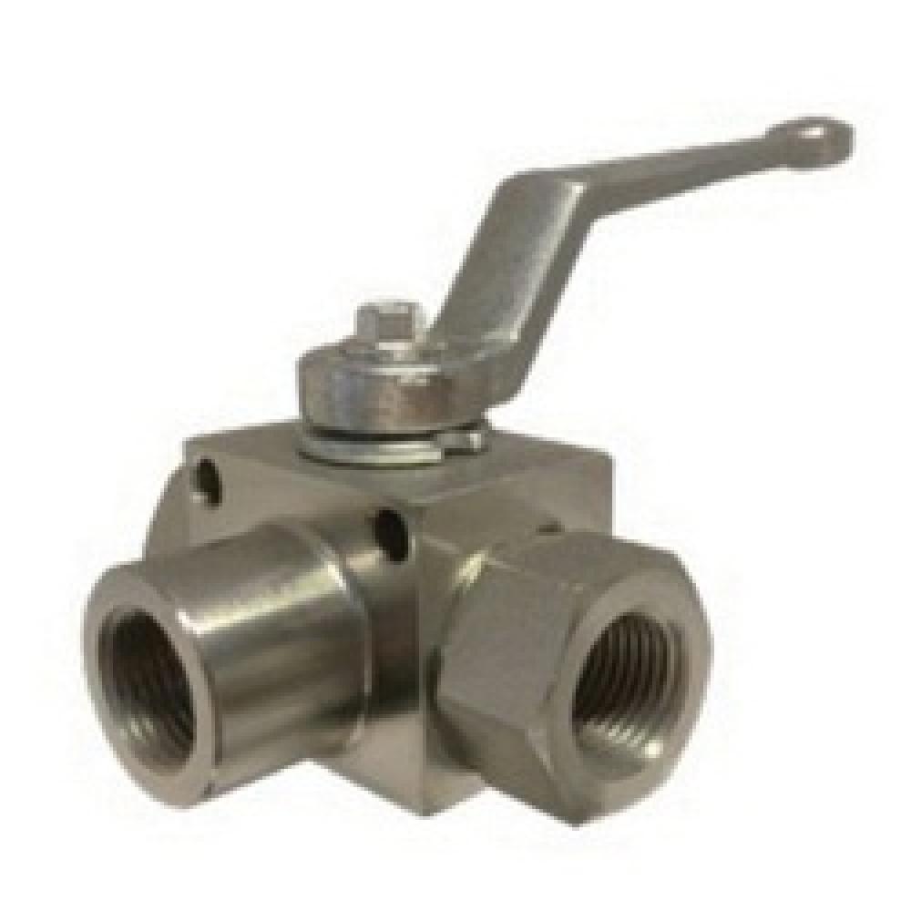 VALVE BALL PRESS HIGH 1/4IN NPT 3-WAY