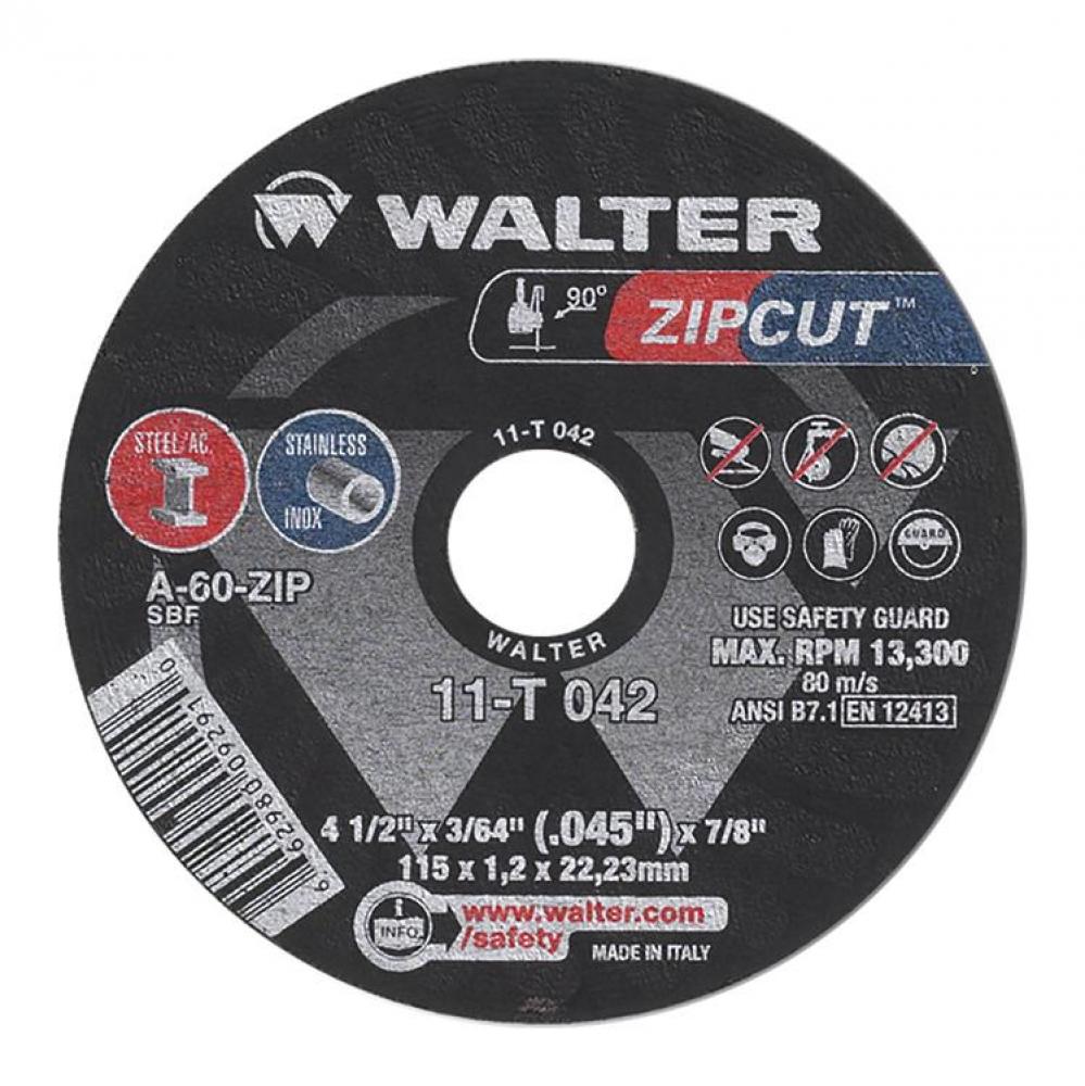 ZIPCUT 4.5X3/64X7/8&#39;&#39; T1 CUT-OFF WHEEL