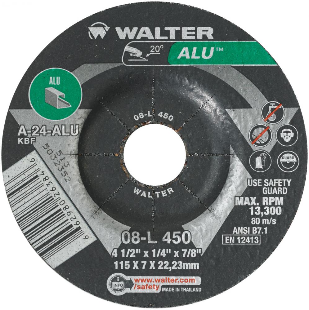 4-1/2X1/4 ALU GR WHEEL