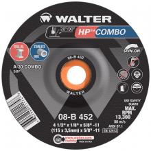 Walter Surface 08B452 - 4-1/2X1/8 HP SPIN-ON COMBO WHEEL