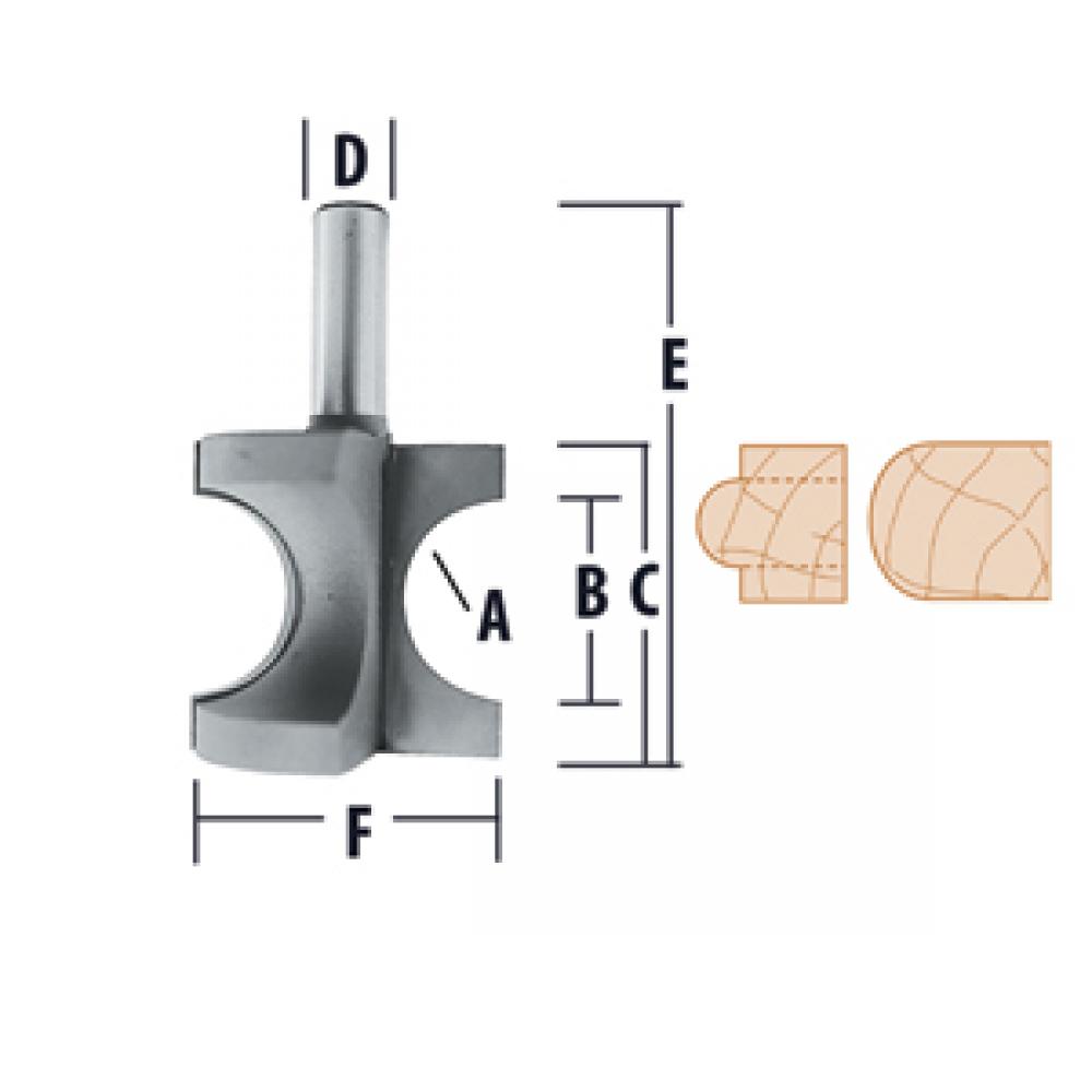 Bull Nose - 2 Flute Router Bits