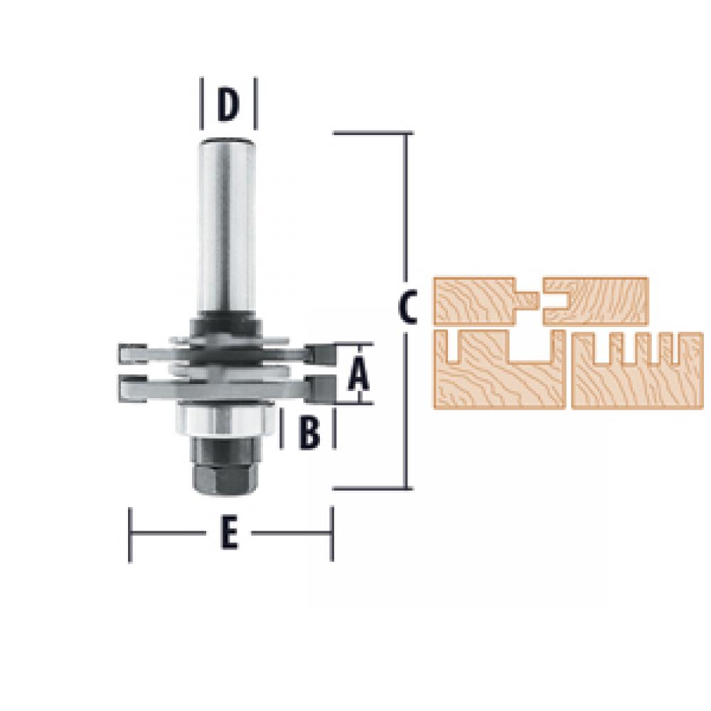 Quadraset 2-Wing Adjustable Slotting Router Bits