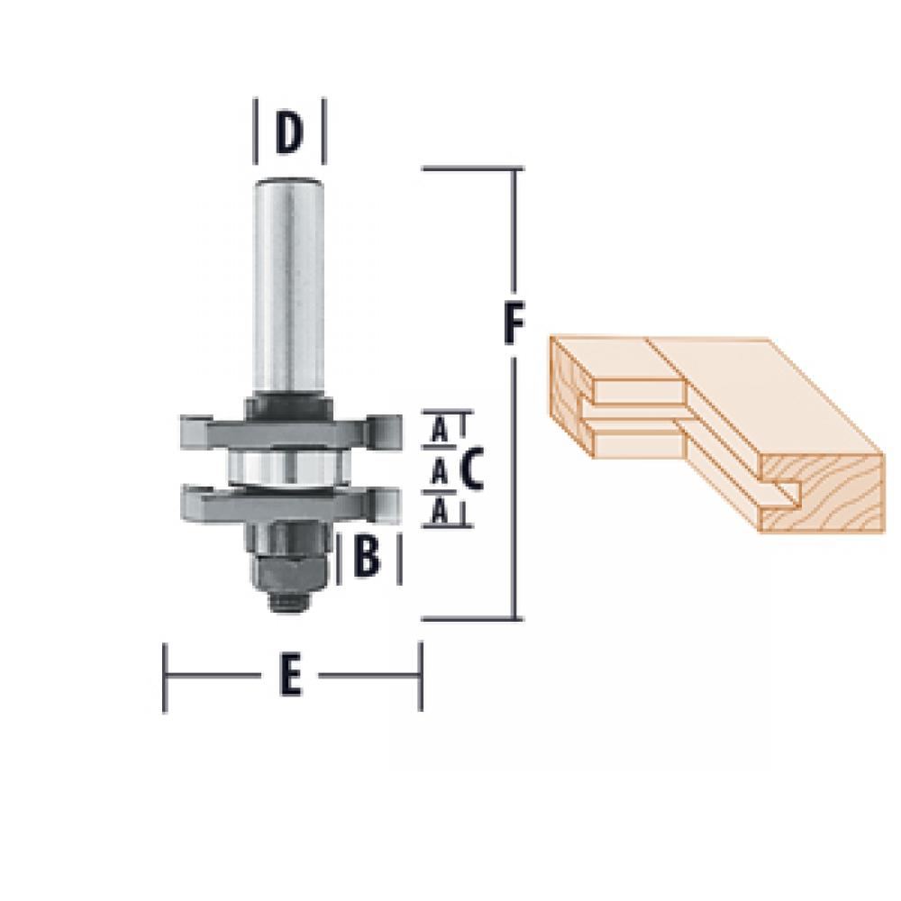 Reversible Tongue & Groove Assembly - 2 Wing Router Bits