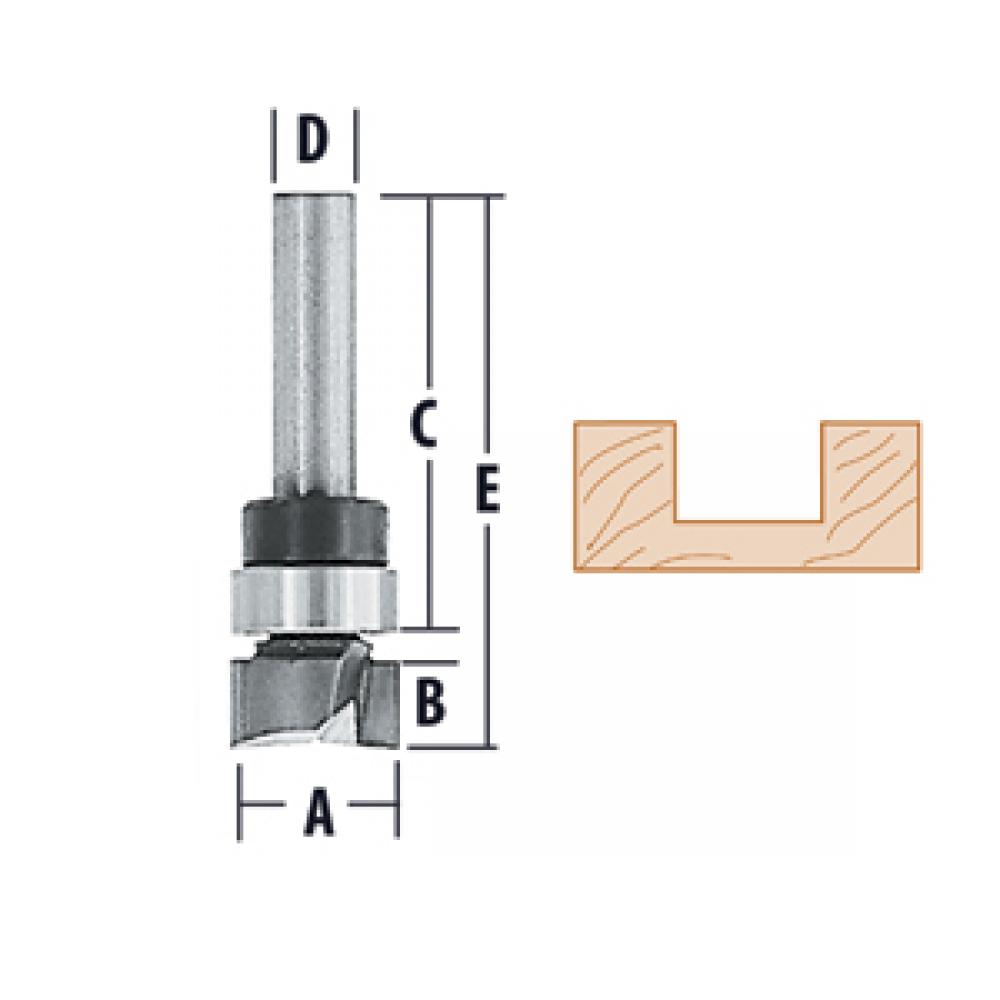 Top Bearing Straight - 2 Flute Router Bits