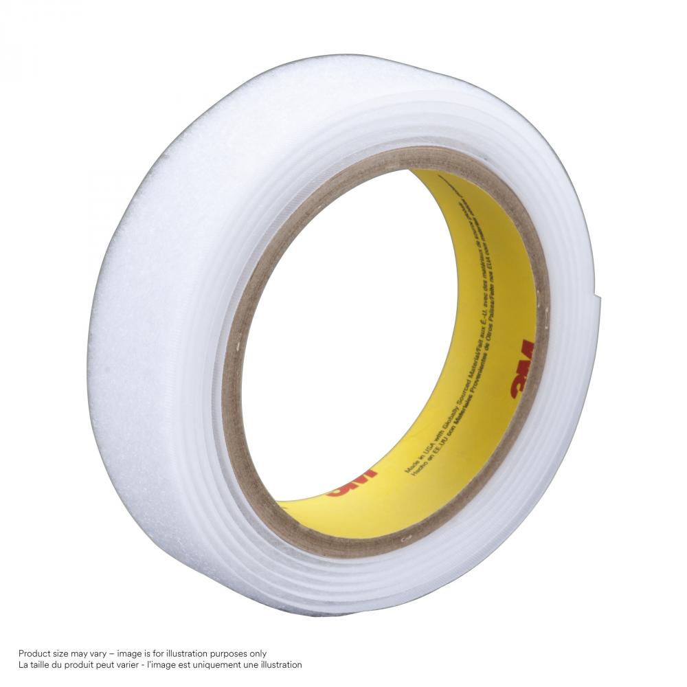 3M™ Flame Resistant Loop Fastener SJ3518FR, White, 1 in x 50 yd (25.4 mm x 45.7 m)