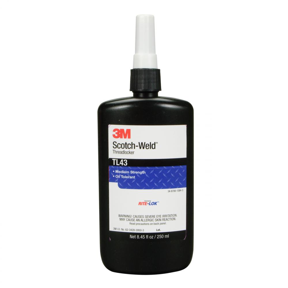 3M™ Scotch-Weld™ Threadlocker, TL43, blue, 8.45 fl. oz. (250 ml)