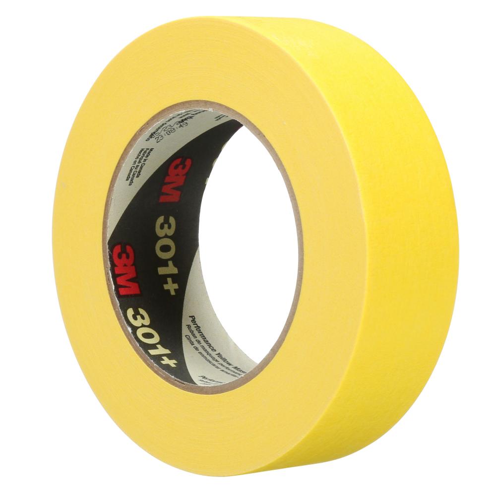 3M™ Performance Masking Tape, 301+, yellow, 6.3 mil (0.16 mm), 1.4 in x 60 yd (36 mm x 55 m)