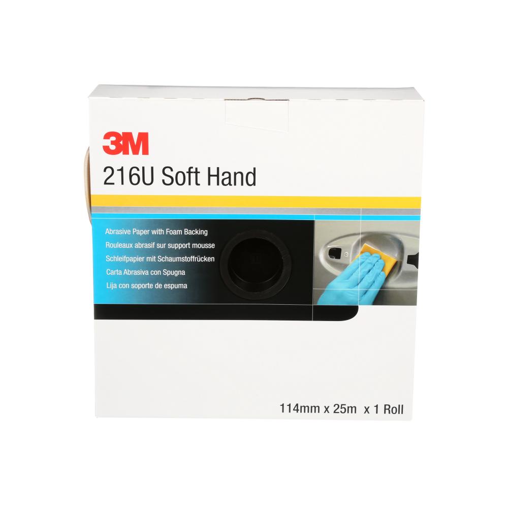 3M™ Precut Soft Hand Rolls, 216U, 50743, P1000, 4.5 in x 27.34 yd. (11.4 cm x 25 m)