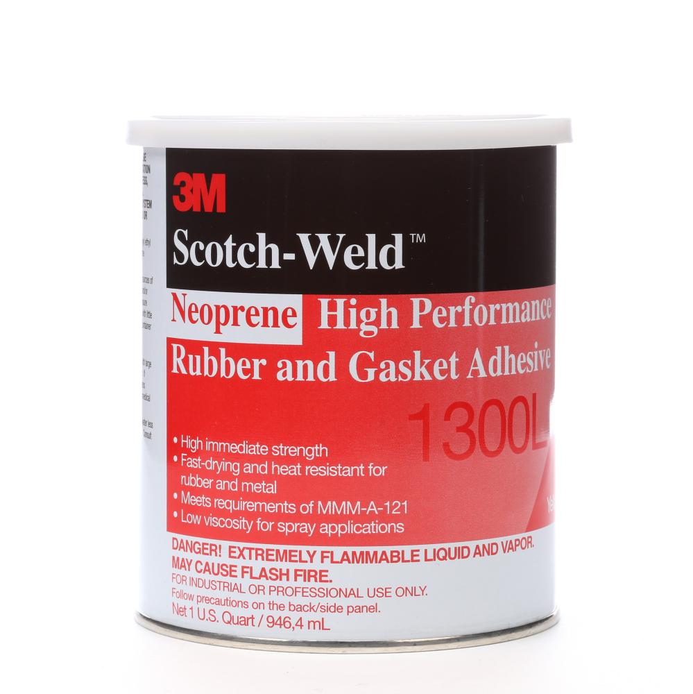 3M™ Neoprene High Performance Rubber and Gasket Adhesive, 1300L-1QT, yellow, 1 qt (0.95 L)