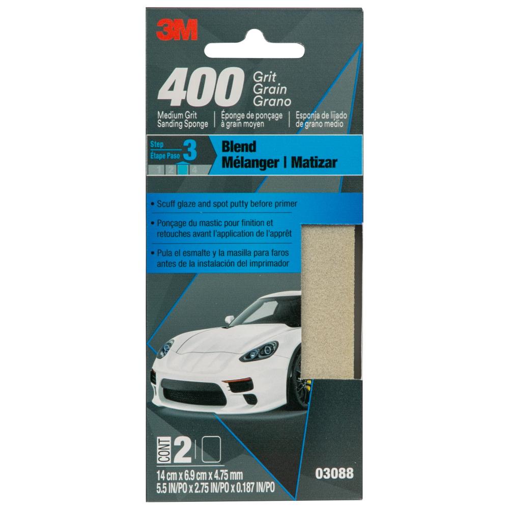 3M™ Soft Sanding Sponge 03088, 400 Grit, 12 Packs/Case