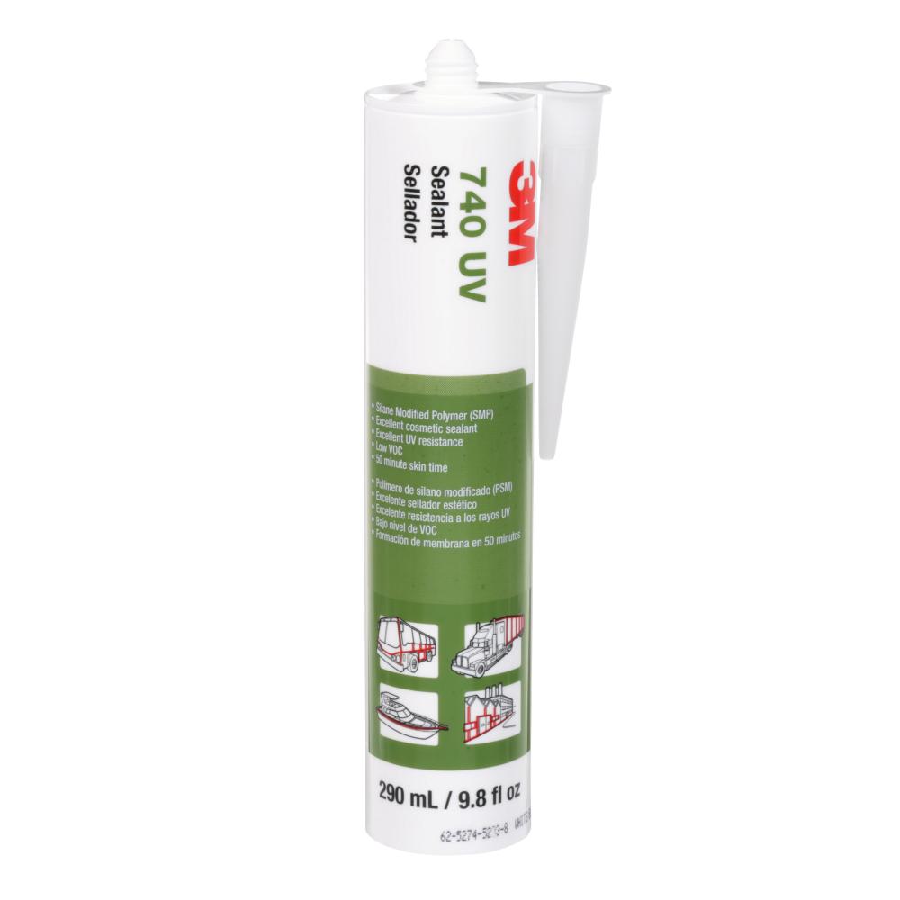 3M™ Adhesive Sealant, 740 UV, white, 9.80 fl oz (289.8 mL), cartridge