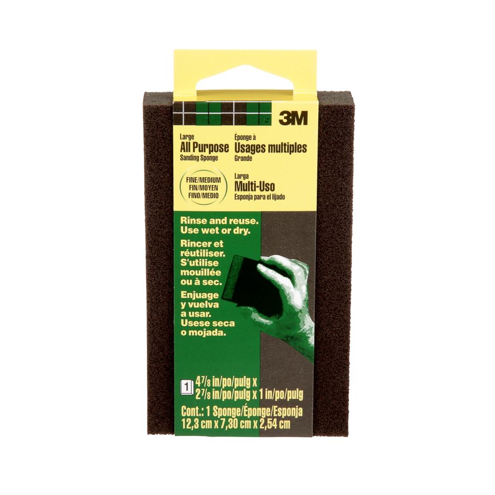 3M™ All Purpose Sanding Sponge DSFM-F-ESF-10, Large, Fine/Medium, 2 7/8 in x 4 7/8 in, 1/Pack