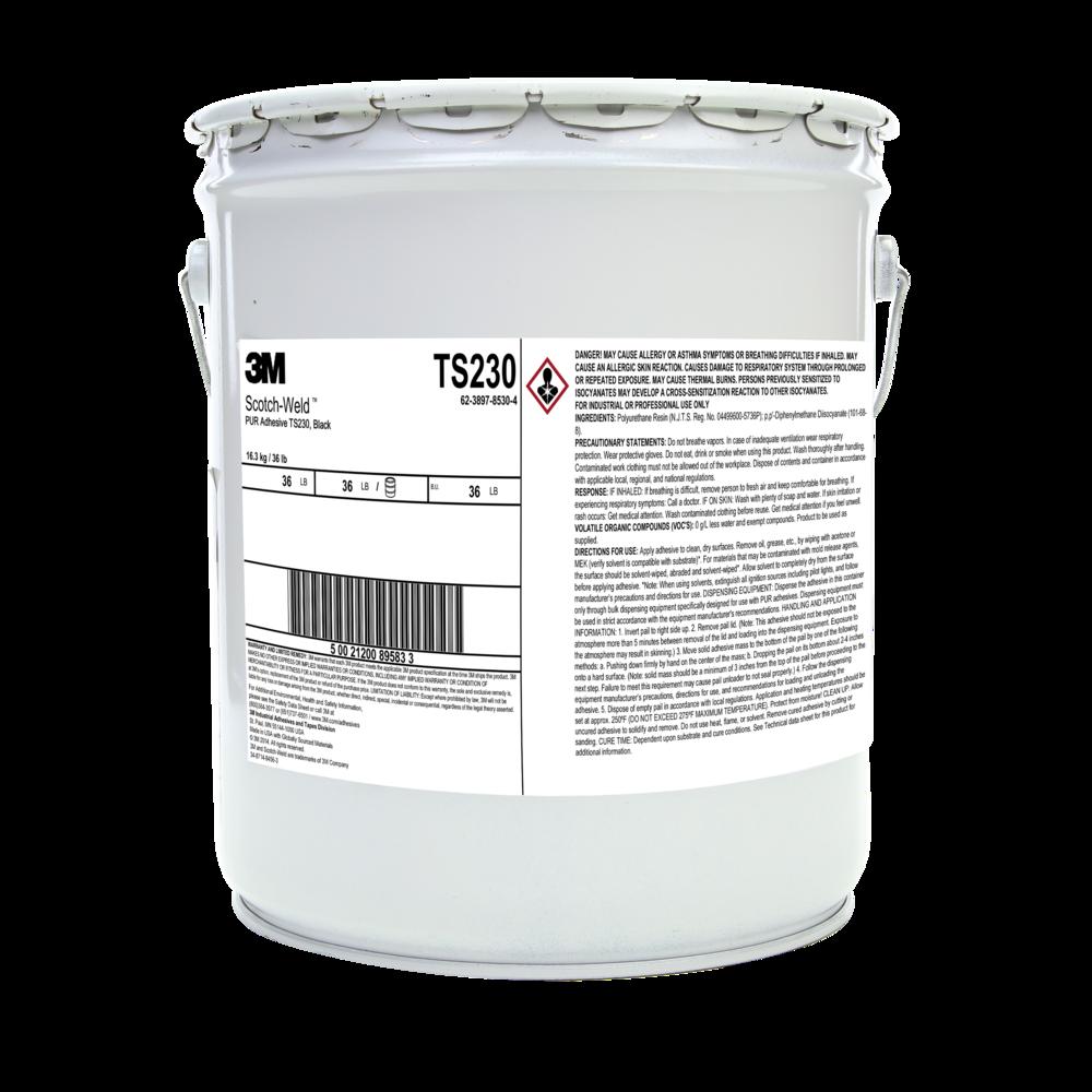 3M™ Scotch-Weld™ Polyurethane Reactive Adhesive, TS230, black, 5 gal. (19 L)