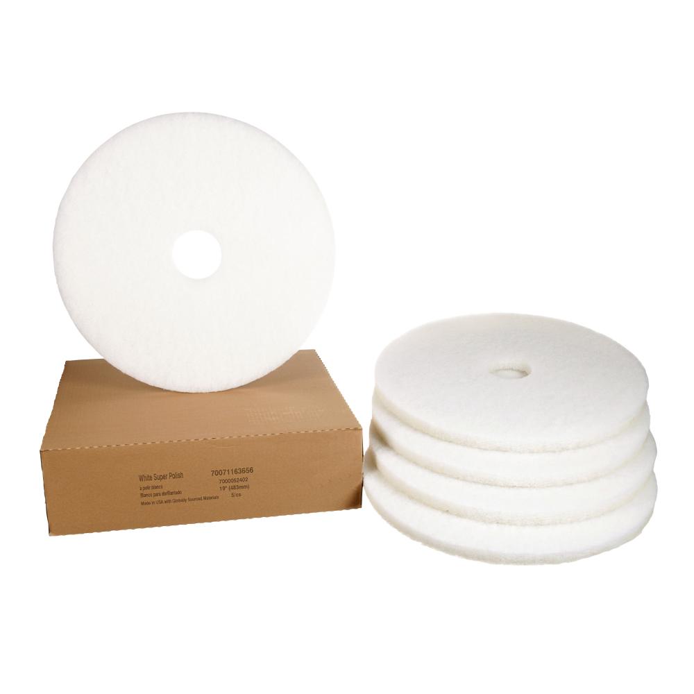 4100PLG White Polishing Pads, 19 in (480 mm)