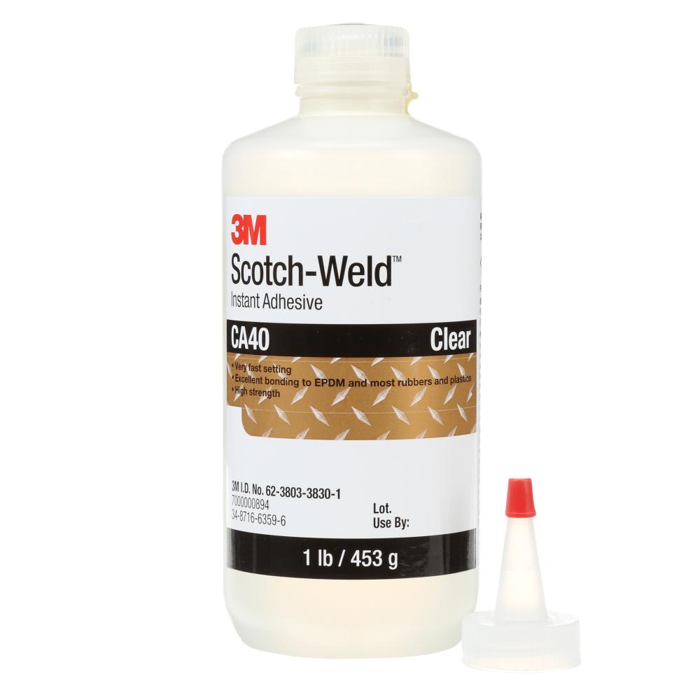 3M™ Scotch-Weld™ Instant Adhesive, CA40, yellow, 1 lb (453 g)