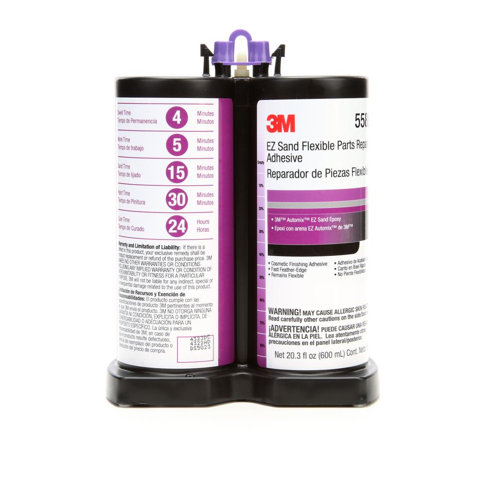 3M™ EZ Sand Flexible Parts Repair Adhesive, 55887, 20.3 fl. oz. (600 ml)