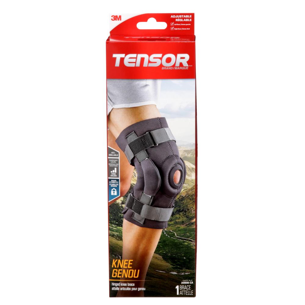 Tensor™ Hinged Knee Brace, Adjustable, Black