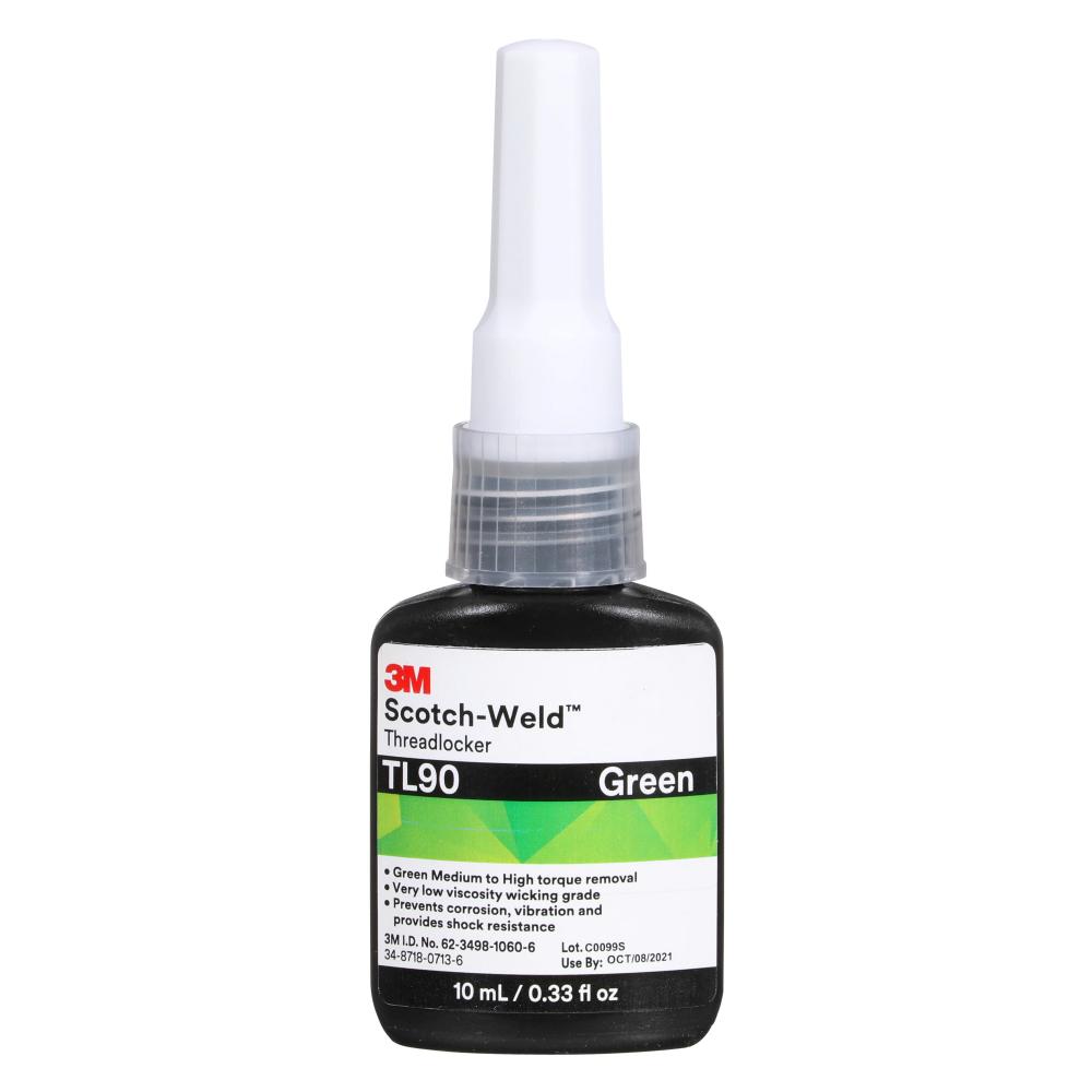 3M™ Scotch-Weld™ Threadlocker, TL90, green, 0.33 fl. oz. (10 ml)