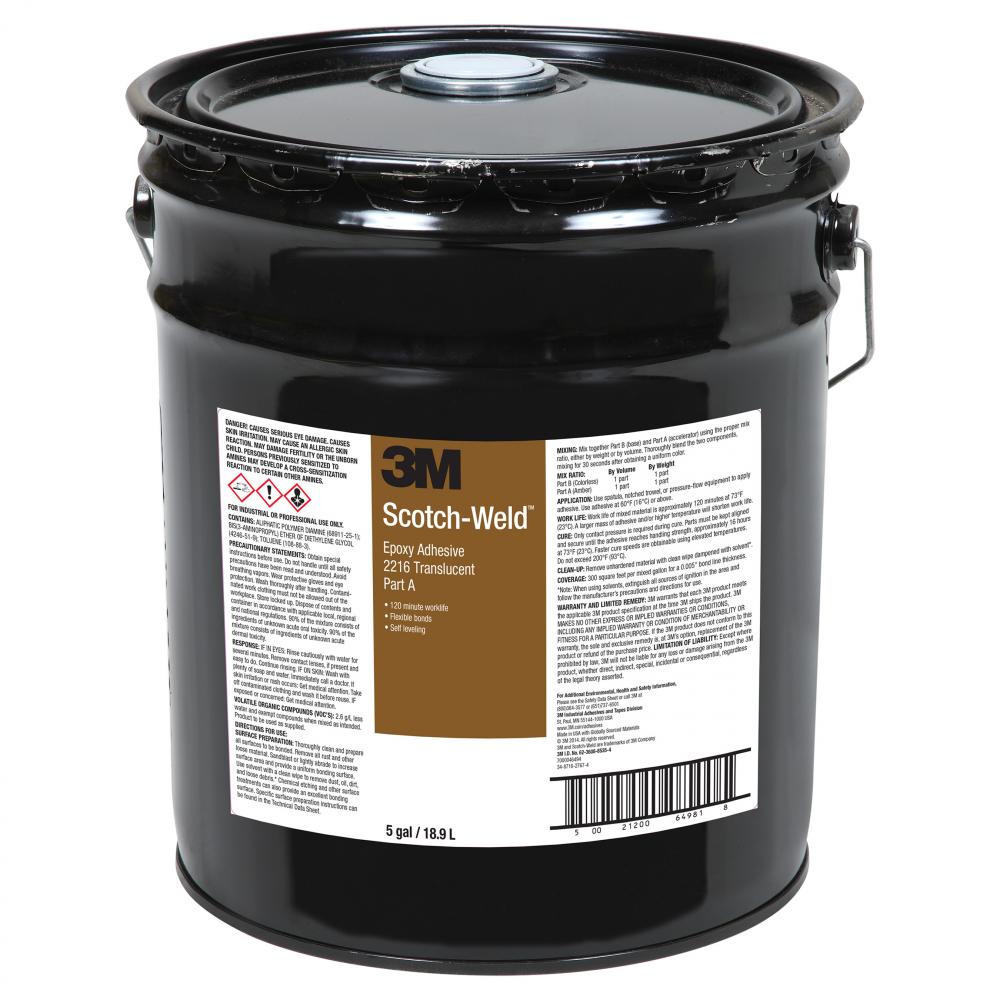 3M™ Scotch-Weld™ Epoxy Adhesive, 2216, translucent, 5 gal. (19 L)