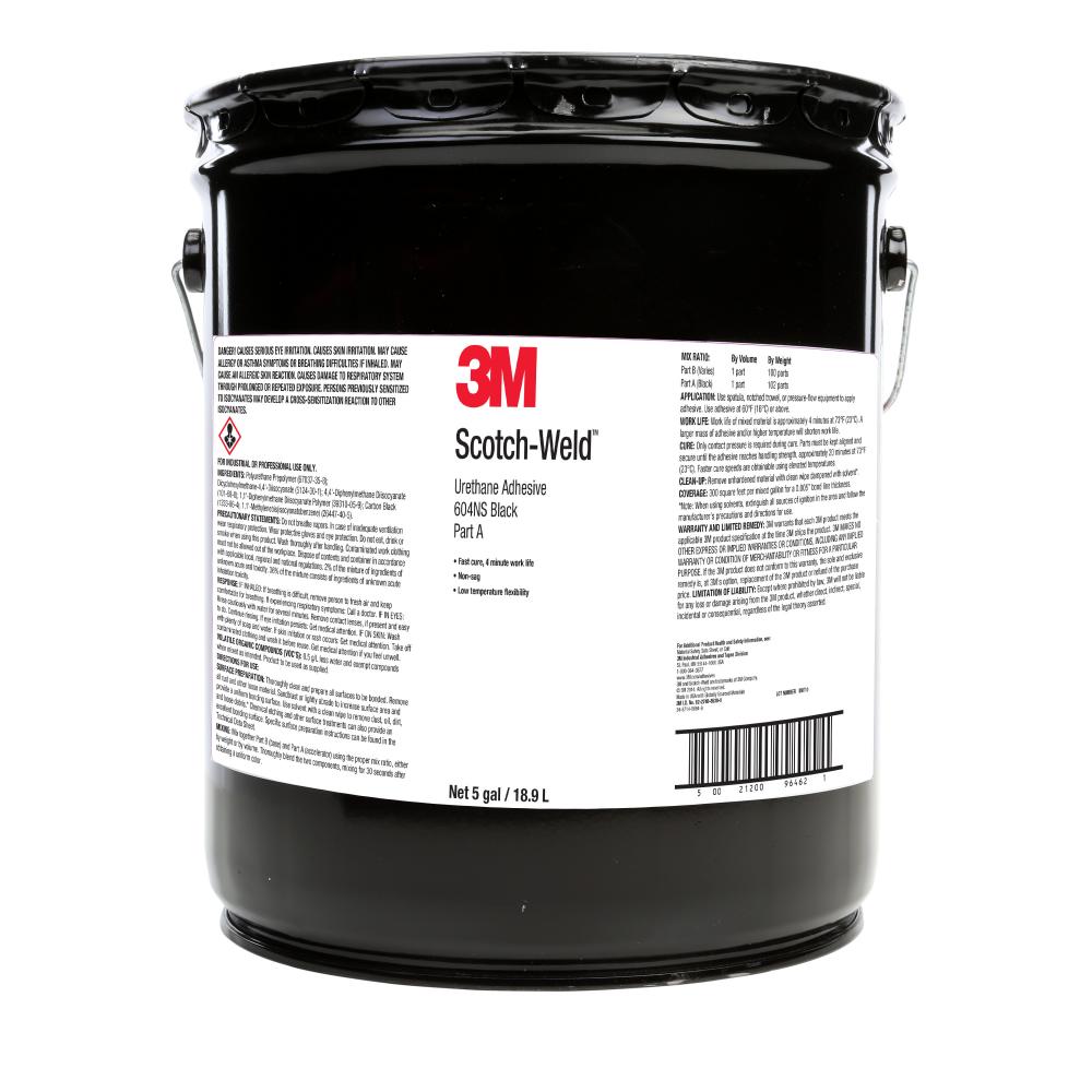 3M™ Scotch-Weld™ Urethane Adhesive, 604NS, black, part A, 5 gal. (19 L)