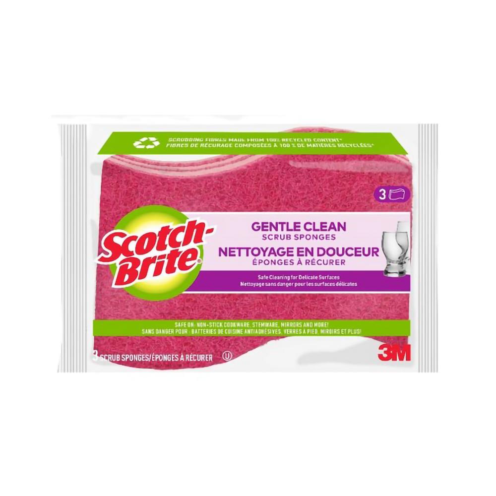 Scotch-Brite® Gentle Clean Scrub Sponge, 3/pack