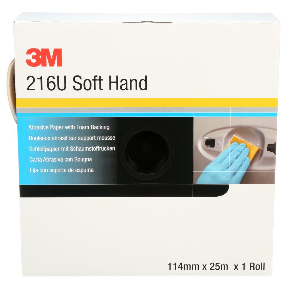 3M™ Precut Soft Hand Rolls, 216U, 50338, P500, 4.5 in x 27.34 yd. (11.4 cm x 25 m)